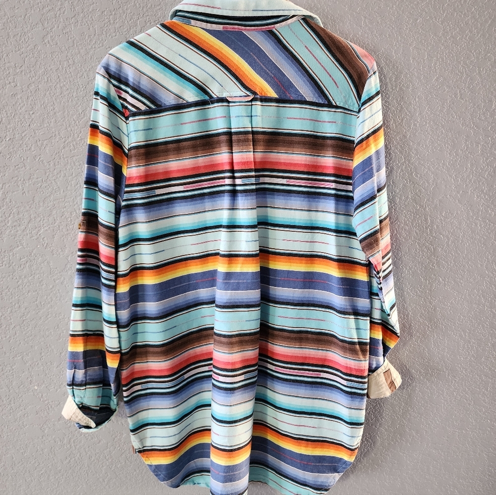 Striped Multicolor Button-Up Shirt - Picture 4 of 5